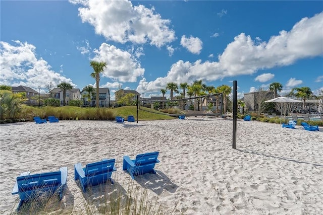 view of home's community featuring a residential view and volleyball court