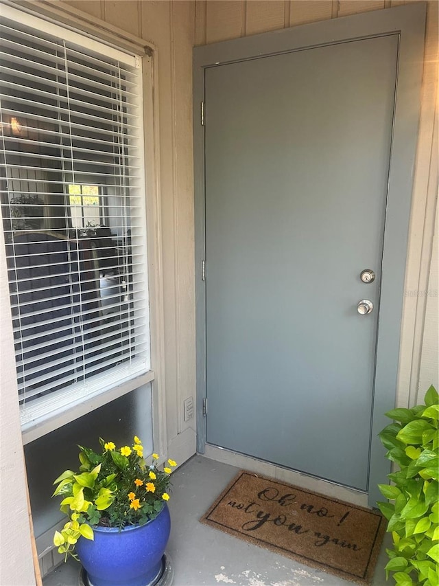 view of doorway to property