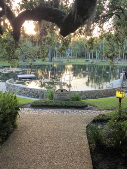 view of community featuring a water view