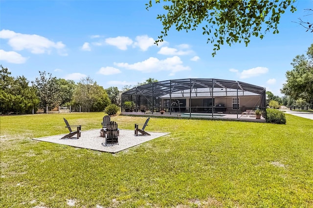 surrounding community featuring a lawn, a swimming pool, a patio, and an outdoor fire pit