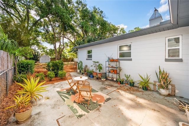 view of patio with a fenced backyard