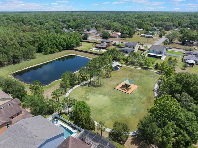 15443 Sugarcup Ct, Orlando, FL 32828 - aerial view of property's location featuring a forest, a nearby body of water, and nearby suburban area