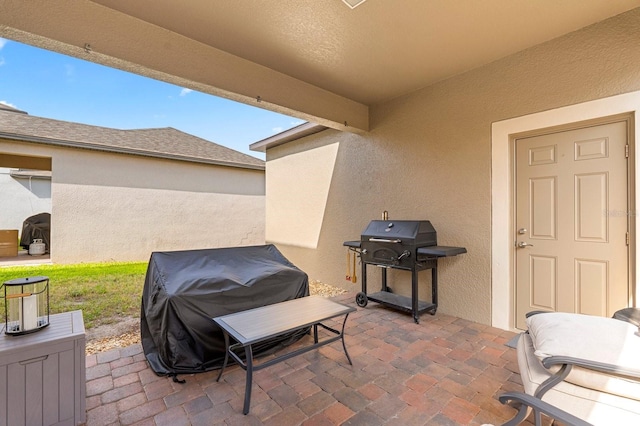 view of patio / terrace with area for grilling