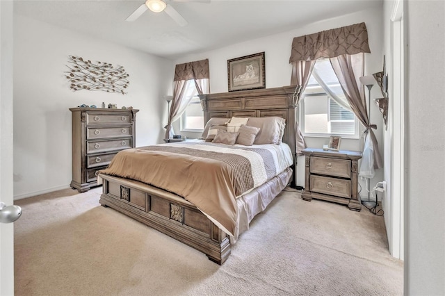 2815 Shelburne Way, Saint Cloud, FL 34772 - bedroom featuring ceiling fan, light colored carpet, and baseboards