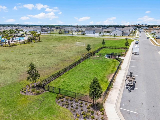 bird's eye view with a residential view