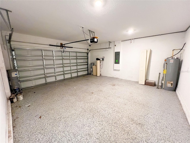 547 Jett Ln, Davenport, FL 33837 - garage featuring water heater, electric panel, and a garage door opener