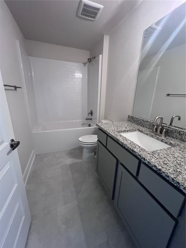 4264 Sagefield Dr, Saint Cloud, FL 34773 - bathroom with toilet, visible vents, tub / shower combination, and vanity