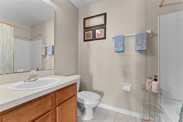 3917 Pemberly Pines Cir, Saint Cloud, FL 34769 - full bath with toilet, tile patterned floors, baseboards, and vanity