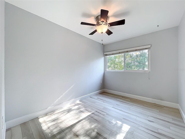 2631 Mcdonald Ter, Mount Dora, FL 32757 - spare room with baseboards, light wood-style flooring, and ceiling fan