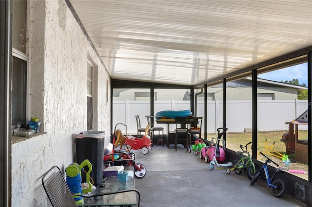 view of sunroom
