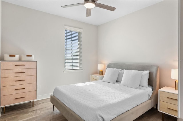 8848 Bismarck Palm Dr, Winter Garden, FL 34787 - bedroom featuring baseboards, ceiling fan, and wood finished floors