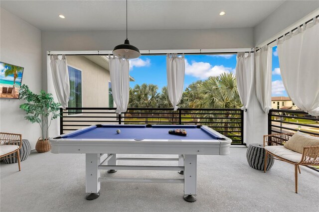 7905 Jacks Club Dr, Kissimmee, FL 34747 - recreation room featuring pool table and recessed lighting