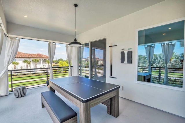 7905 Jacks Club Dr, Kissimmee, FL 34747 - rec room with finished concrete floors and recessed lighting