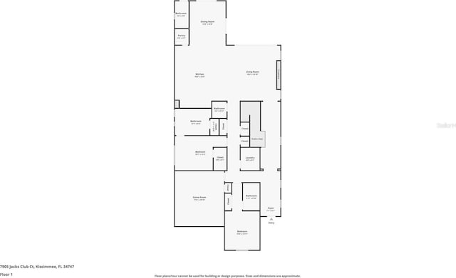 7905 Jacks Club Dr, Kissimmee, FL 34747 - room layout