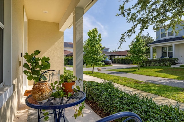 balcony with covered porch