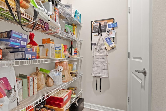 view of storage area