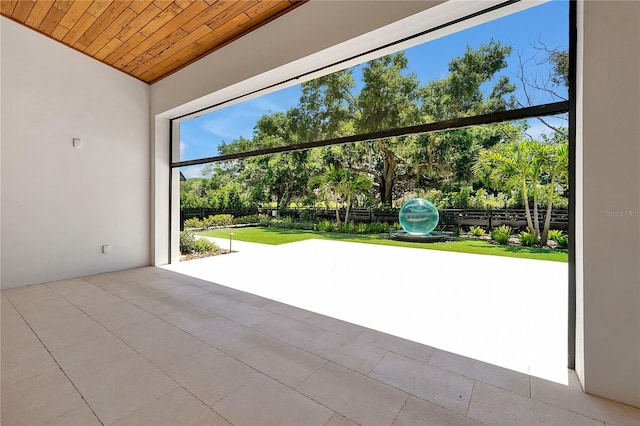5525 Isleworth Country Club Dr, Windermere, FL 34786 - view of patio / terrace featuring fence and view of wooded area