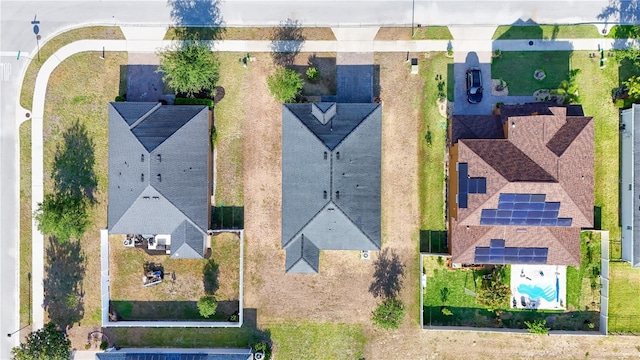 bird's eye view featuring a residential view