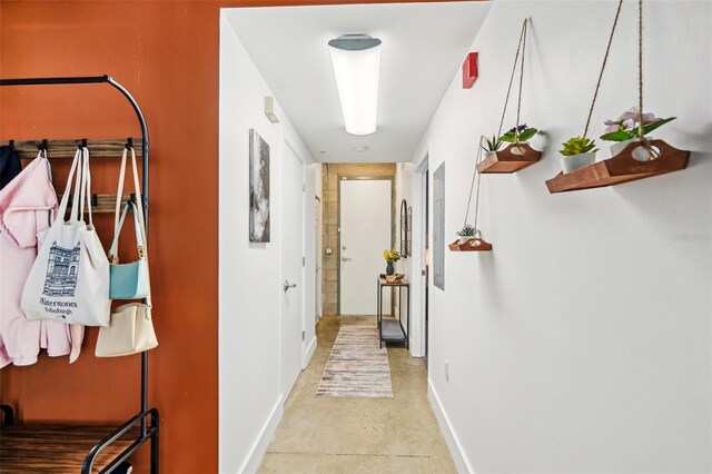 hallway with baseboards