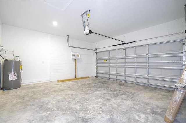 8312 N Pitcairn Way, Citrus Springs, FL 34434 - garage featuring electric water heater and a garage door opener