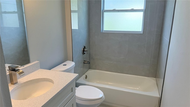 8312 N Pitcairn Way, Citrus Springs, FL 34434 - full bath featuring toilet, vanity, and bathtub / shower combination
