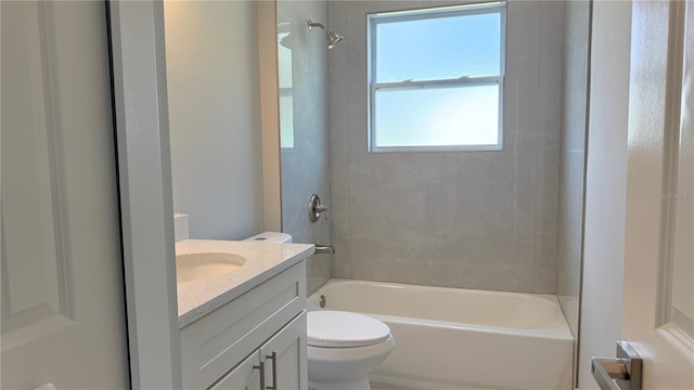 8312 N Pitcairn Way, Citrus Springs, FL 34434 - full bathroom featuring toilet, vanity, and washtub / shower combination
