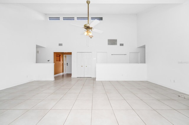 3379 Monika Cir, Orlando, FL 32812 - empty room featuring a high ceiling, ceiling fan, and visible vents
