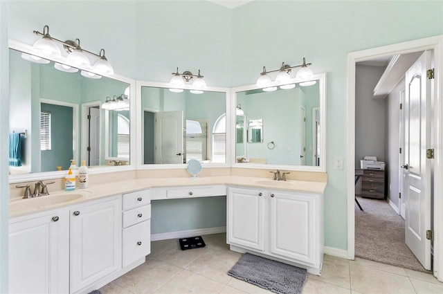 633 Lakehaven Cir, Orlando, FL 32828 - bathroom with tile patterned floors and double vanity