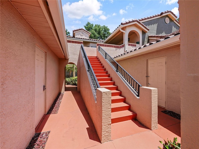 view of stairs