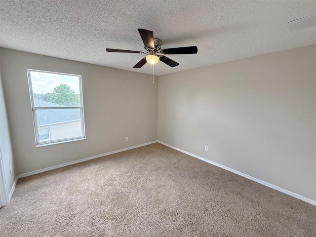 786 Crystal Bay Ln, Orlando, FL 32828 - carpeted empty room featuring baseboards, ceiling fan, and a textured ceiling