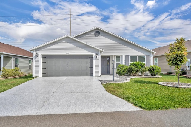 1397 Gatlin Pl, The Villages, FL 32163 - single story home featuring a garage, a front yard, and concrete driveway