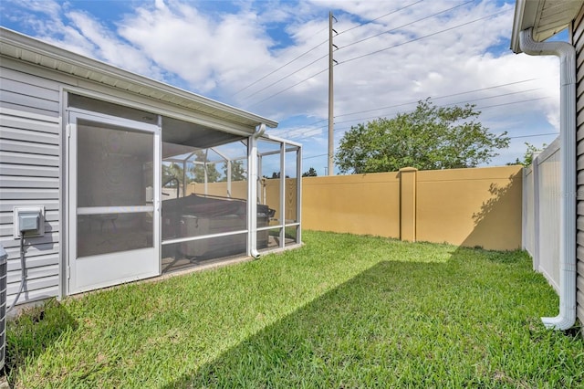 1397 Gatlin Pl, The Villages, FL 32163 - view of yard with fence and a sunroom