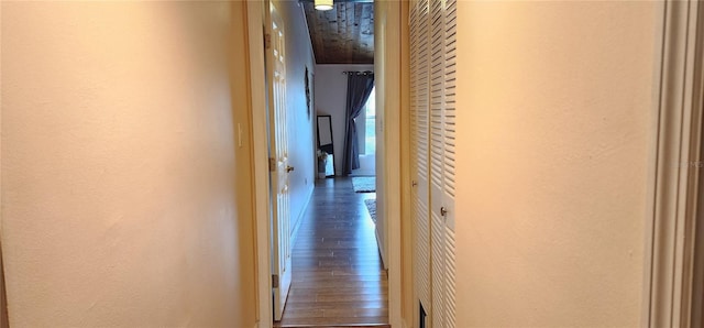hall featuring wood finished floors
