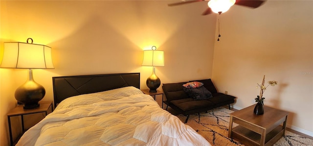 bedroom featuring baseboards