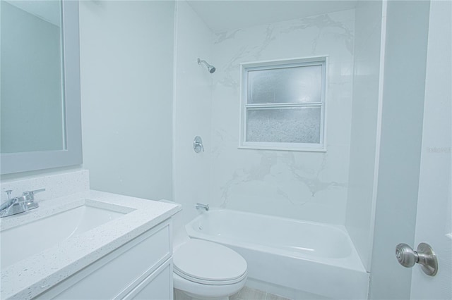 2501 Stratford Dr, Cocoa, FL 32926 - bathroom featuring  shower combination, vanity, and toilet