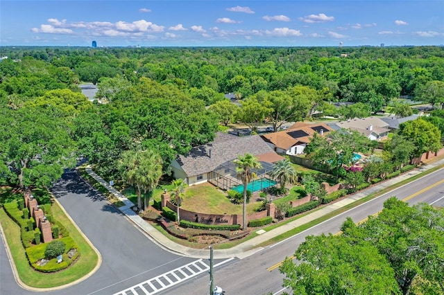 aerial view with a view of trees
