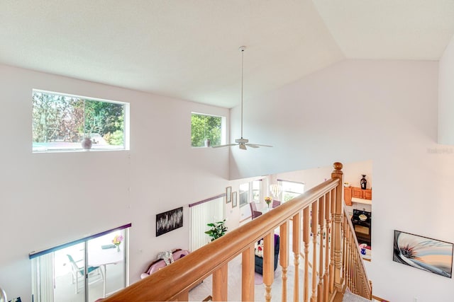 2712 Rolling Broak Dr, Orlando, FL 32837 - corridor with high vaulted ceiling and an upstairs landing