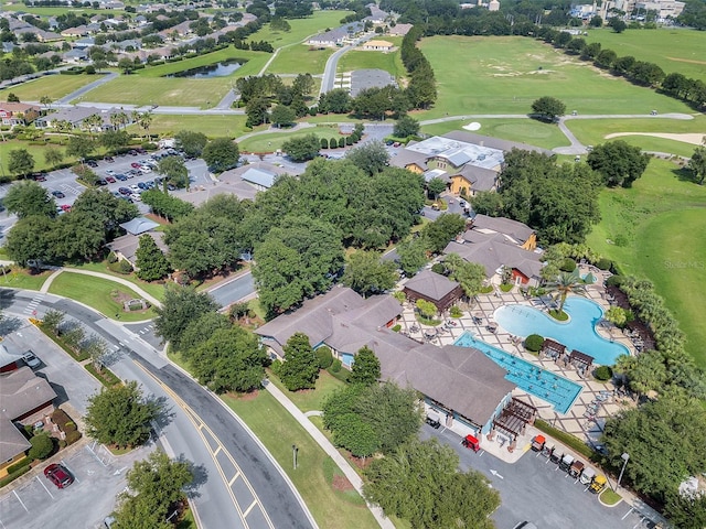 26807 Bull Run, Leesburg, FL 34748 - bird's eye view of a large body of water, a pool area, and a golf course