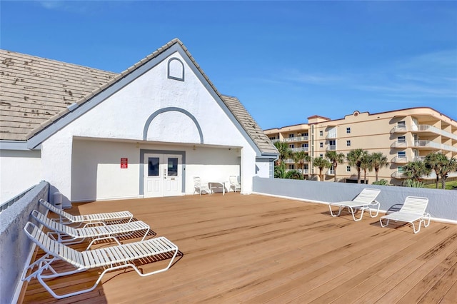 136 Beach Park Ln Unit 35, Cape Canaveral, FL 32920 - deck with french doors