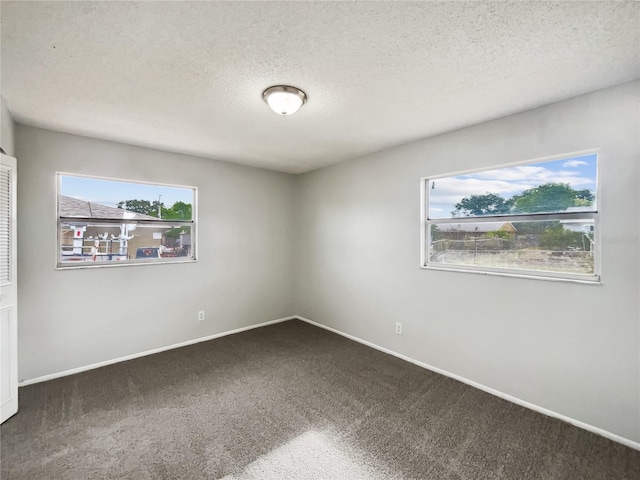 1543 Sarah St, Lake Wales, FL 33898 - spare room with baseboards, plenty of natural light, carpet flooring, and a textured ceiling