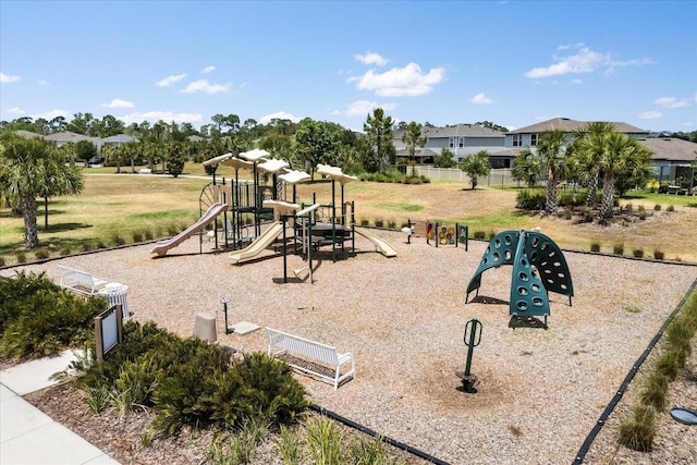 view of community jungle gym