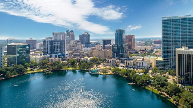 view of city featuring a water view