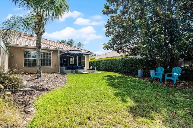 11908 Delfina Ln, Orlando, FL 32827 - view of yard featuring an outdoor hangout area and fence