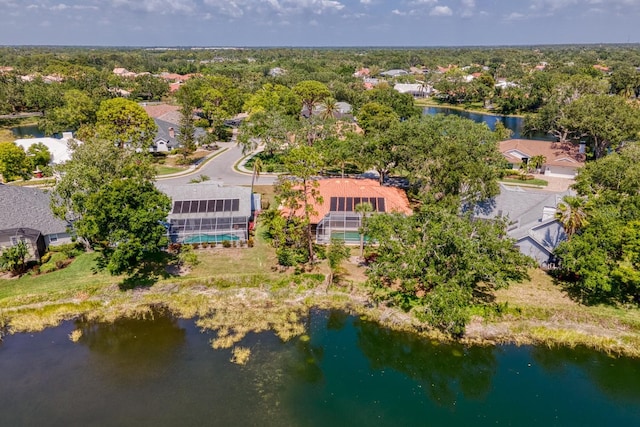 8202 Shadow Pine Way, Sarasota, FL 34238 - aerial perspective of suburban area with a nearby body of water and a pool