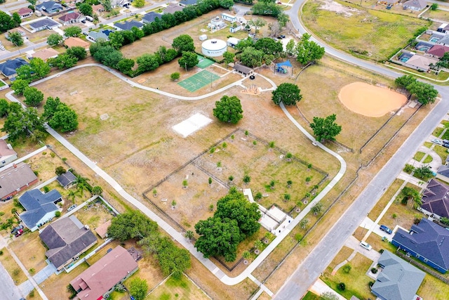aerial view featuring a residential view