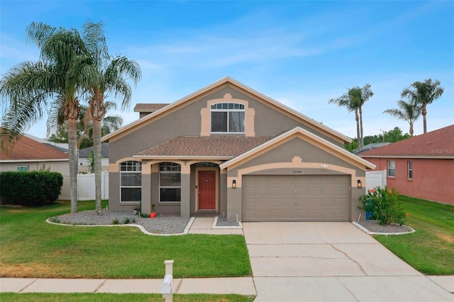 29704 Eagle Station Dr, Wesley Chapel, FL 33543 - view of front of house with stucco siding and concrete driveway