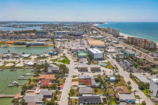 15406 2nd St E, Madeira Beach, FL 33708 - aerial view with a city view and a water view