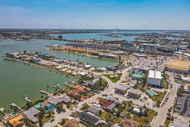 15406 2nd St E, Madeira Beach, FL 33708 - drone / aerial view featuring a water view