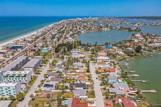 15406 2nd St E, Madeira Beach, FL 33708 - bird's eye view with a water view