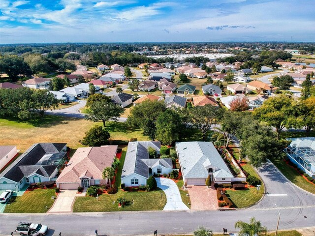 drone / aerial view with a residential view